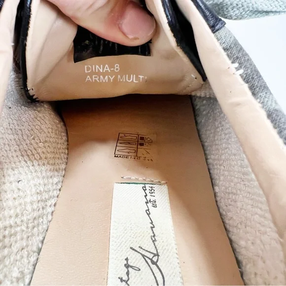 Vintage Havana Dina Sneaker Army Multi Sz 8 Green Camo - Picture 10 of 10